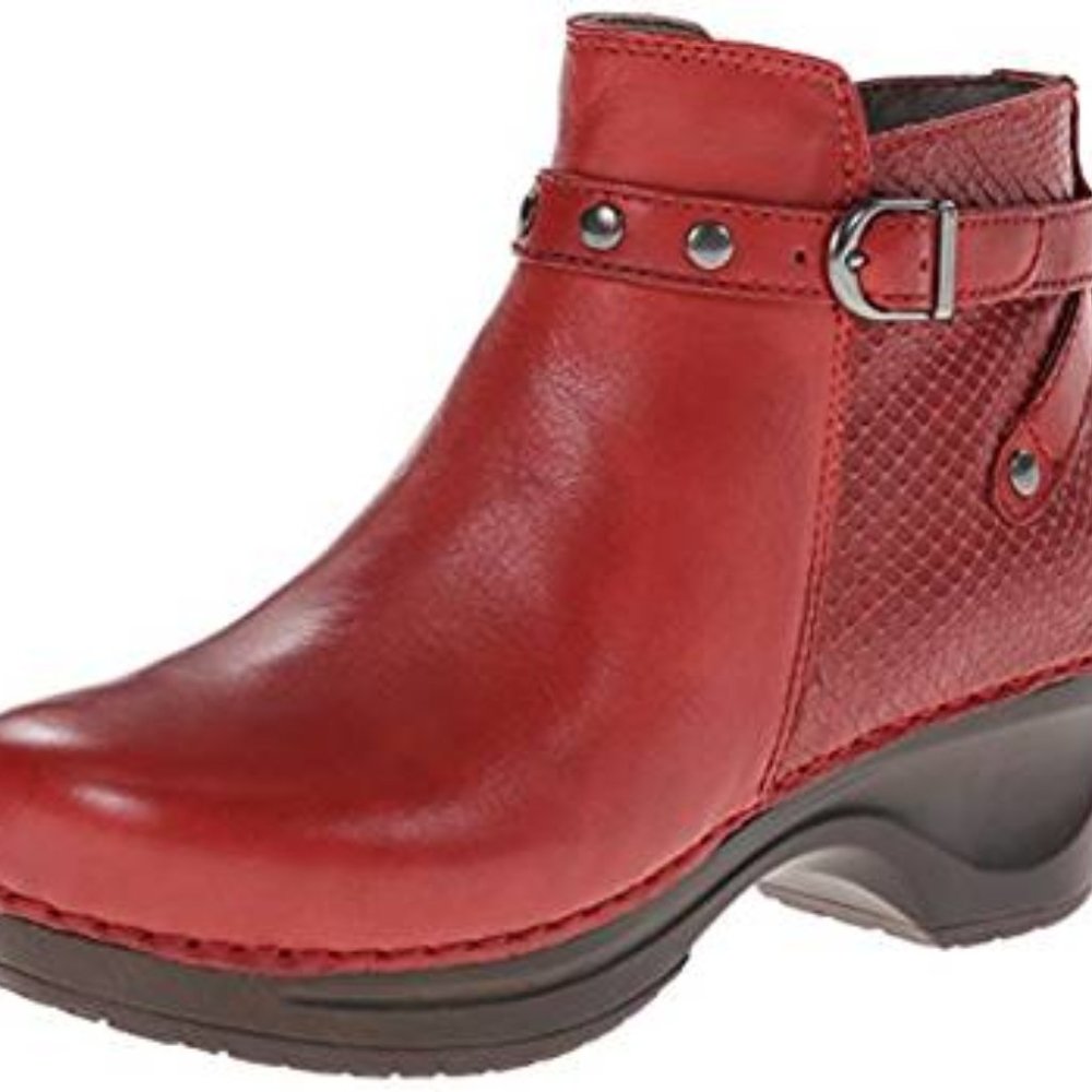 Sanita Danish Clogs Dakota Ankle Boots Red 37 NEW